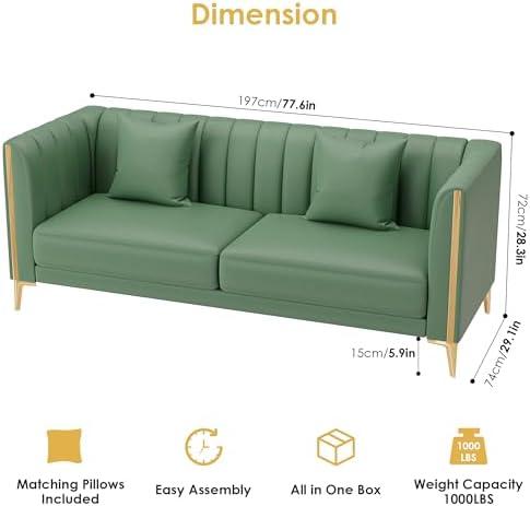 Unwinding on the FOTOSOK Green⁣ Sofa: Our Cozy Experience